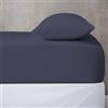 BANZAII TEXTILE INNOVATOR ONLINE Banzaii Lenzuolo sotto con Angoli Invernale Felpato in Flanella Anti-Pilling 100% Cotone Tinta Unita Due piazze Maxi Matrimoniale 180 x 200 Blu