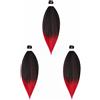 Gairyan Extension per Treccine Africane Pre Allungati Capelli Intrecciati 26 Pollici 3PCS Ombre Easy Braid Pre Stretched Braiding Trecce Yaki Naturale Sintetici Professionali (Nero&Rosso)