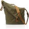 FANDARE Retro Borsa a tracolla Uomo/Donna 13 inch Laptop Business Commuter Crossbody Bag Outdoor Travel Camping Grande Capacit脿 Messenger Bag Traspirante Tela Verde