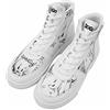 DOGO Women Vegan Leather White High Top Sneakers - Warner Bros Tweety Sketch Design