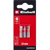 Einhell Accessories Einhell - Punte standard standard, 3 pezzi, 25 mm, slot 6 (cromo vanadio, viti di precisione, buon controllo, anello di colore rosso, attacco C 6.3)