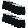 Hanes Boxer Briefs Pack, Cool & Breathable Cotton Moisture-Wicking Underwear for Men, No Ride Up Corti, Nero, 12 Pezzi, 3XL (Pacco Uomo