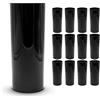 DOJA Barcelona | Bicchiere Tumbler Alto 30cl | Pack 12 | Tumbler Plastica Rigida Nero | 154x63x2mm | Bicchieri Policarbonato Tumbler | Plastica Dura Riutilizzabile | Bicchieri Lavabili