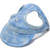 Hixingo Cappello da Baseball per Cani, Estate Berretto Cane Sport Protezione Solare Costumi Cane Accessorio con Fori per Le Orecchie e Cinghia Regolabile per Piccolo Cane Cani (XL,Tinta Unita/Blu)