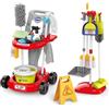 Sotodik Set di pulizia per bambini, Secchio, Scopa, aspirapolvere, spazzole, Spazzola a Mano e Molto Altro Ancora,giocattolo per la pulizia della casa, per bambini a partire dai 3 Anni +(Rosso)