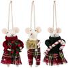 Trimits Kit fai da te per realizzare un topo festivo, set per infeltrimento ad ago con istruzioni e feltro di lana - decorazioni natalizie, decorazioni albero di natale, palline, regali fatti in casa