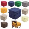 Generic Set 6 Cuscini Sedia Coprisedia Imbottiti Vesto Molla Loneta con Elastico (BLU)