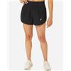 Asics Road 3.5in W - Short Running - Donna - Nero