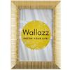 Wallazz Cornice Portafoto in Legno Pregiato - Made in Italy - Vetro Sintetico Infrangibile Crilex - Disponibile in Diverse Varianti - Design Italiano e Qualità Artigianale, 10x15cm Oro