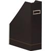 RHODIA 118836C - Portariviste NERO -10 x 25 x 31 cm - Cuciture sellaio arancioni - Esterno simil cuoio - Collezione Home Office Rhodiarama - Organizzazione per ufficio e Archiviazione di design