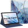 Fintie Custodia per iPad Air 5a generazione (2022) / iPad Air 4a generazione (2020) 10,9 pollici, visualizzazione multi-angolo con portapenne e tasca, auto sleep/wake, Ocean Marble