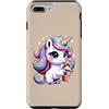 LuvUnicornLuveve Custodia per iPhone 7 Plus/8 Plus Divertente unicorno con caffè freddo