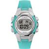 Timex TW5M61400 Youth, Orologio digitale da 33 mm, quadrante digitale cassa color argento, cinturino in resina blu