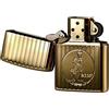 Zippo Accendino Zippo Old Design Windy Gold Stripe 2 lati incisione classico in ott...