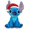CARTOON Peluche con suono, Disney Christmas, pupazzo natalizio, 30 cm, idea regalo natale (Stitch)