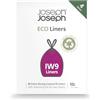 Joseph Joseph Eco IW9 Sacchetti Spazzatura Riciclati, Cucina/Bagno, Manico a Coulisse, Extra Resistenti, Confezione da 80, 10L, Grigio