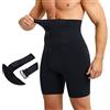 Junlan Boxer Contenitivo Modellante Uomo Push up Mutande Uomo Boxer Compressione Boxer Body Shaper Uomo Vita Alta Pancera Mutanda Contenitiva Uomo (M-L, Nero)