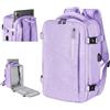 Gluckstar Zaino per Ryanair/Wizzair 40X20X25, Zaino da Viaggio Cabina Bagaglio a Mano 15 Pollici Zaino Porta Pc Donna Uomo, Borse da Viaggi Trekking Zaini Aereo Lavoro Zainetto 20L Viola