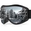 Occffy Maschera da Sci Occhiali da Snowboard OTG per Uomo Donna Anti Nebbia Occhiali da Neve Antivento Sci Sport Motocross UV Protection\