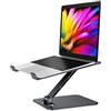 Babacom Supporto PC Portatile, Pieghevole Ergonomico Porta PC con Regolabile Altezza, Ventilato Laptop Stand Vassoi di appoggio per PC portatili Compatibile con MacBook Air, Altri 10-16" Tablet, Nero