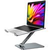 Babacom Supporto PC Portatile, Pieghevole Ergonomico Porta PC con Regolabile Altezza, Ventilato Laptop Stand Vassoi di appoggio per PC portatili Compatibile con MacBook Air, Altri 10-16" Tablet Grigio