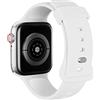 AOTUAO Cinturino Compatibile con Apple Watch Cinturino 45mm 44mm 42mm, Sportivo Silicone Cinturini di Ricambio per iWatch 9 8 7 6 5 4 3 2 1 SE, Bianco