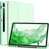 TQQ Custodia Compatibile con Samsung Galaxy Tab S7 Fe/S8+ Plus,Con S Pen Holder Cover per 12.4" Galaxy Tab S8+ 2022/S7 FE 2021/Tab S7 Plus 2020, con Portapenne Più Angoli di Visuale (Verde)