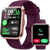 WMK Smartwatch Uomo Donna con Effettua o Risposta Chiamate1.8" Orologio Digitale Monitor del SpO2 Sonno Cardiofrequenzimetro,Impermeabile IP68 110+ Fitness Tracker Sportivo Alexa Contapassi Android iOS