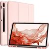 TQQ Custodia Compatibile con Samsung Galaxy Tab S7 Fe/S8+ Plus,Con S Pen Holder Cover per 12.4" Galaxy Tab S8+ 2022/S7 FE 2021/Tab S7 Plus 2020, con Portapenne Più Angoli di Visuale (Rosa)