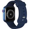 AOTUAO Cinturino Compatibile con Apple Watch Cinturino 45mm 44mm 42mm, Sportivo Silicone Cinturini di Ricambio per iWatch 9 8 7 6 5 4 3 2 1 SE, Dark Blue