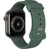 AOTUAO Cinturino Compatibile con Apple Watch Cinturino 45mm 44mm 42mm, Sportivo Silicone Cinturini di Ricambio per iWatch 9 8 7 6 5 4 3 2 1 SE, Pine Green