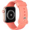 AOTUAO Cinturino Compatibile con Apple Watch Cinturino 45mm 44mm 42mm, Sportivo Silicone Cinturini di Ricambio per iWatch 8 7 6 5 4 3 2 1 SE, Coral Orange