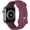 AOTUAO Cinturino Compatibile con Apple Watch Cinturino 45mm 44mm 42mm, Sportivo Silicone Cinturini di Ricambio per iWatch 9 8 7 6 5 4 3 2 1 SE, Burgundy