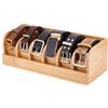 PH PandaHall Scatola per Cintura in Legno con 6 Scomparti Organizzatore per Cintura, Porta Cinture Contenitore per Uomo e Donna Cinture Cravatta Armadio Cassetto, 35x15.2x11.6cm