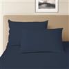 Pizuna Linens Pizuna 2 Federe per letto matrimoniale cotone 50x80 cm Blu 400 fili | Federe cuscino 100% cotone a fiocco lungo, trama sateen, 50x80 cm, colore Blu Scuro, 400 fili, set da 2 pezzi