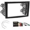 Sound Way Kit montaggio installazione adattatore mascherina autoradio 2 DIN compatibile con Opel Astra, Antara, Corsa, Zafira con cavo ISO colore nero