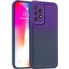 YUXING Cover per Samsung Galaxy A52 / A52 5G / A52s 5G, Custodia Protettiva Silicone Colore Sfumato, Morbido Antiurto Bumper Case con Protezione Fotocamera (Viola)