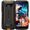 DOOGEE S41 MAX (2024) Rugged Smartphone Android 13 Smartphone Rugged 16GB+256GB /1TB, Batteria 6300mAh, 5,5''HD+ Telefono Indistruttibile, Fotocamera 13MP+8MP, IP68/69K/Dual SIM/NFC/OTG/GPS Arancio