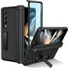 HWeggo Custodia per Samsung Galaxy Z Fold 4 Cover con Kickstand,Cover con protezione dello schermo anteriore,PC duro antiurto antigraffio cerniera copertura protettiva