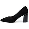 Rio Fiore Scarpe con Tacco, Décolleté Donna, Nere, 8 cm Tacco Largo, Ecopelle Scamosciata Scamosciata, Scarpe Eleganti, Сomodi Tacchi Nere, D675-S1883-13 (Black Microfiber, 40 EU)