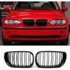 Haoyijiahui E46 Griglia Paraurti Anteriore Nera Lucida per BMW Serie 3 E46 4 Porte (2002-2005), Non Adatta per Modello 2 Porte(For 3er E46 2002-2005)