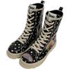 DOGO Women Vegan Leather Black Long Boots - More Self Love Design