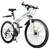 KAUITOPU Bicicletta da 26 pollici, mountain bike pieghevole con sedile regolabile, per strade di montagna, zone di sabbia, zone umide 160-180 cm, 21 marce