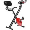 LIFERUN Cyclette pieghevole con carico fino a 136 kg, resistenza magnetica a 8 livelli, sedile regolabile a 8 livelli, con schienale, supporto per iPad, sensore di impulsi sul manubrio, ergometro per cyclette