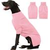 IECOii Maglione natalizio per cani di taglia grande, a collo alto, facile da mettere, maglione per cani dobermann (rosa, taglia XXXXL)