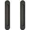MOROBOR 220 mm auto-stick ovale porta scorrevole, 2 pezzi in lega di alluminio nera a filo tirare maniglia senza punzoni per porte scorrevoli di fienile finestre armadi