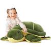 MorisMos XXL Tartaruga Peluche Grande, 85cm Verde Gigante Kawaii Morbido Teddy Animali Regalo per Fidanzate Bambini Compleanno Natale Deco