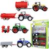 DKLQXCE 4 Pezzi Macchina Giocattolo Trattori Agricoli, Trattori Agricoli Macchinine, Veicoli Trattore Giocattoli di Auto da Corsa Farm Tractors Cars Torta Decorazioni Auto Tema Compleanno Feste