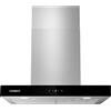 Corbero Cappa decorativa orizzontale nera, 60 cm, portata 750 m3/h, 230 W, 3 velocità, filtro alluminio 3 strati, filtro carbone, efficienza energetica A
