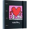 Grupo Erik: Raccoglitore A4 Keith Haring, Raccoglitore a 4 anelli con elastico e copertina rigida in cartone, 32 x 27,5 cm, Cartella Portadocumenti A4, Cartellina arte